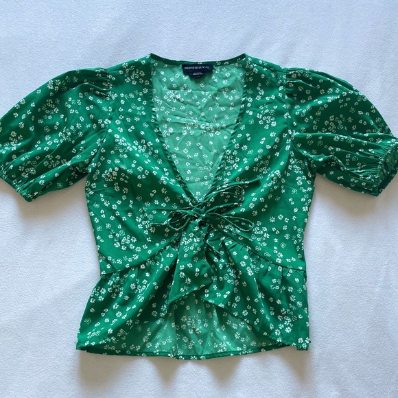 Tie front blouse - Picture 1 of 5